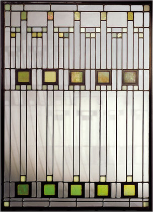 Frank Lloyd Wright stained glass panel