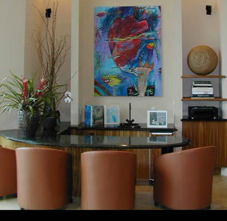 Bar design and chairs by Michael Thomas, FASID a Phoenix interior designer.